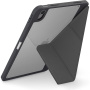Carcasă UNIQ Moven cu suport origami și spațiu pentru Apple Pencil pentru iPad 10,9" (2022) / 11" (2025) - gri închis