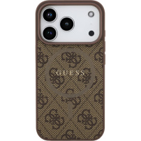 Carcasă Guess 4G Inel Colorat cu MagSafe pentru iPhone 17 Pro Max - maro