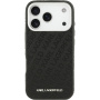 Karl Lagerfeld Husă cu logo repetat granulat cu MagSafe pentru iPhone 17 Pro Max - negru
