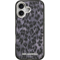 Carcasă Karl Lagerfeld IML Leopard cu MagSafe pentru iPhone 17 - gri