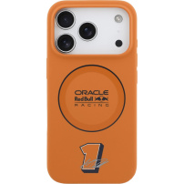 Oracle Red Bull Racing husă de silicon cu inel albastru pentru iPhone 17 Pro - portocaliu