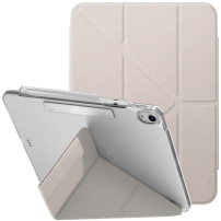 Carcasă UNIQ Camden Click cu suport origami și spațiu pentru Apple Pencil pentru iPad 10,9" (2022) / 11" (2025) - bej