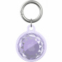Carcasă transparentă cu efect de diamant pentru AirTag 1 / 2 - violet