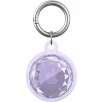 Carcasă transparentă cu efect de diamant pentru AirTag 1 / 2 - violet