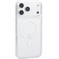 Carcasă transparentă lucioasă JOYROOM Crystal cu MagSafe pentru iPhone 17 Pro - transparentă