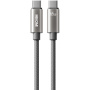 Cablu de date și încărcare împletit WEKOME WDC-64 - USB-C la USB-C - 1,2 m - gri