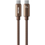 WEKOME WDC-64 cablu de date și încărcare împletit - USB-C la USB-C - 1,2 m - maro