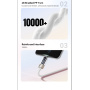 Cablu de încărcare și date împletit ESSAGER Crystal Clear - USB-C la USB-C - 2 m - mov-albastru