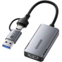 ESSAGER ES-CJK01 adaptor video 2în1 - HDMI la USB-C / USB-A - gri închis