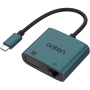 ONTEN UC289 adaptor 2în1 - VGA / RJ45 la USB-C - petrol