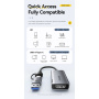 ESSAGER ES-CJK01 adaptor video 2în1 - HDMI la USB-C / USB-A - gri închis
