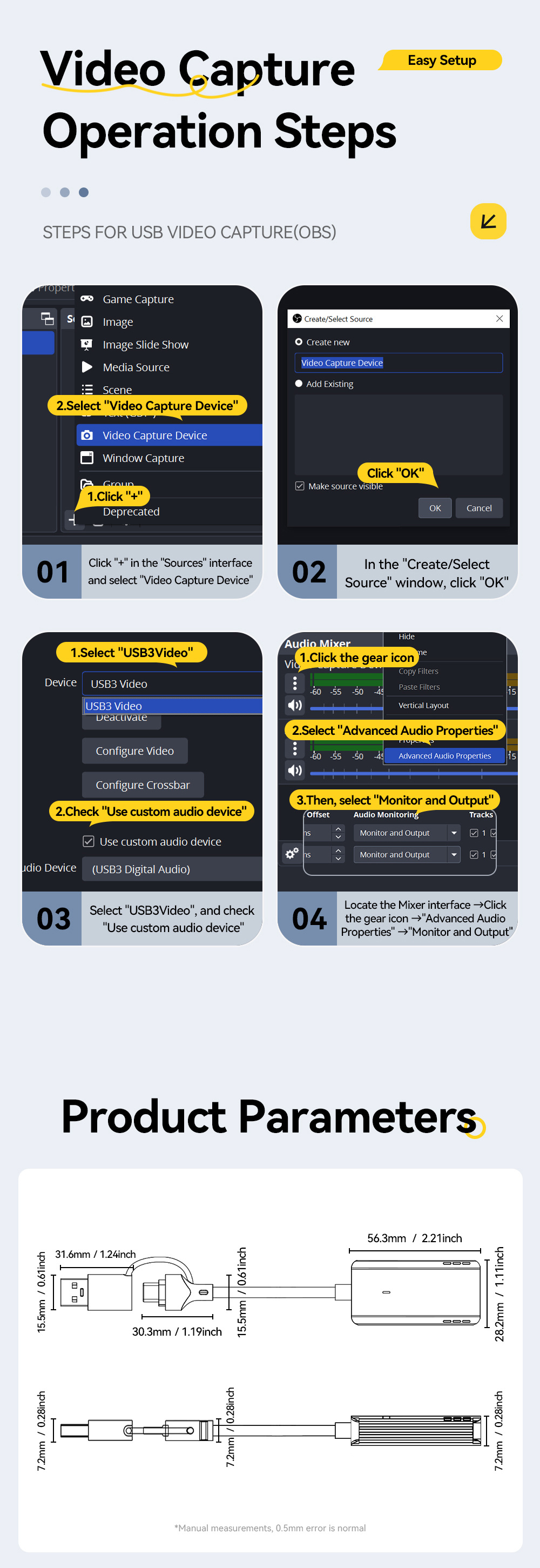 ESSAGER ES-CJK01 adaptor video 2în1 - HDMI la USB-C / USB-A - gri închis