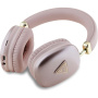 Căști wireless Guess Saffiano Triangle Logo - roz