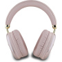 Căști wireless Guess Saffiano Triangle Logo - roz