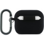 Lacoste Croc Logo husă din silicon cu carabină pentru AirPods Pro 3 - negru