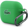 Lacoste Croc Logo husă din silicon cu carabină pentru AirPods Pro 3 - verde
