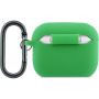 Lacoste Croc Logo husă din silicon cu carabină pentru AirPods Pro 3 - verde