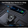 Baseus S09 Pro Transmițător FM Bluetooth auto cu porturi USB-C / 2x USB-A - negru
