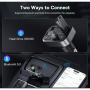 Baseus S09 Pro Transmițător FM Bluetooth auto cu porturi USB-C / 2x USB-A - negru