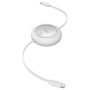 Baseus Free2Pull cablu de date și încărcare retractabil - USB-C la USB-C - 1 m - alb