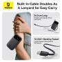 Baseus EnerFill FC31 Qpow 3 baterie externă cu cabluri integrate USB-C și Lightning și porturi USB-C / USB-A - 10 000 mAh - negru