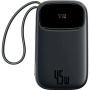 Baseus EnerFill FC31 Qpow 3 45W baterie externă cu cabluri integrate USB-C și Lightning și porturi USB-C / USB-A - 20 000 mAh - neagră