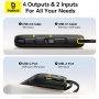 Baseus EnerFill FC31 Qpow 3 45W baterie externă cu cabluri integrate USB-C și Lightning și porturi USB-C / USB-A - 20 000 mAh - neagră