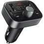 Baseus S09 Pro Transmițător FM Bluetooth auto cu porturi USB-C / 2x USB-A - negru