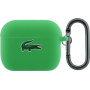 Lacoste Croc Logo husă din silicon cu carabină pentru AirPods Pro 3 - verde