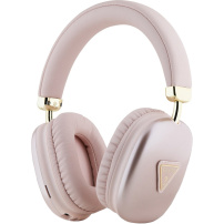 Căști wireless Guess Saffiano Triangle Logo - roz