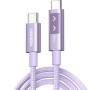 UGREEN Uno cablu de date și încărcare împletit - USB-C la USB-C - 1 m - mov