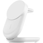 BELKIN Ultra Charge Qi2 3-în-1 suport magnetic wireless pliabil pentru iPhone / Apple Watch / AirPods - 25W - alb