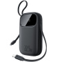 Baseus EnerFill FC31 Qpow 3 baterie externă cu cabluri integrate USB-C și Lightning și porturi USB-C / USB-A - 10 000 mAh - negru