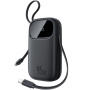 Baseus EnerFill FC31 Qpow 3 45W baterie externă cu cabluri integrate USB-C și Lightning și porturi USB-C / USB-A - 20 000 mAh - neagră