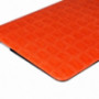 Husă / carcasă de protecţie, cu suprafaţă din piele şi cu model de grătar, pentru MacBook Air 13" (model A1369 / A1466) - portocalie