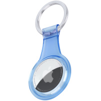 Husă transparentă cu brelog pentru AirTag 1 / 2 - albastru