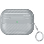 Carcasă cu model fibră de carbon pentru AirPods Pro 2 (2022) - gri