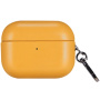 Husă din piele PU cu carabină pentru AirPods Pro 2 (2022) - galben