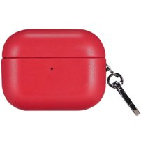 Husă din piele PU cu carabină pentru AirPods Pro 2 (2022) - roșu