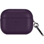Husă din piele PU cu carabină pentru AirPods Pro 2 (2022) - violet închis