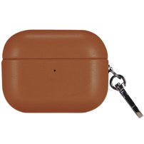 Husă din piele PU cu carabină pentru AirPods Pro 2 (2022) - maro