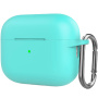 Husă de protecție din silicon cu carabină pentru AirPods Pro 2 (2022) cu conector Lightning - turcoaz