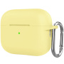 Husă de protecție din silicon cu carabină pentru AirPods Pro 2 (2022) cu conector Lightning - galben