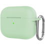 Husă de protecție din silicon cu carabină pentru AirPods Pro 2 (2022) cu conector Lightning - verde