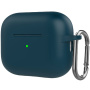 Husă de protecție din silicon cu carabină pentru AirPods Pro 2 (2022) cu conector Lightning - petrol