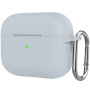 Husă de protecție din silicon cu carabină pentru AirPods Pro 2 (2022) cu conector Lightning - gri