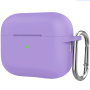 Husă de protecție din silicon cu carabină pentru AirPods Pro 2 (2022) cu conector Lightning - violet
