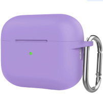 Husă de protecție din silicon cu carabină pentru AirPods Pro 2 (2022) cu conector Lightning - violet