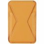 Buzunar magnetic pentru card cu stand pentru iPhone - galben