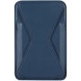Buzunar magnetic pentru card cu stand pentru iPhone - albastră